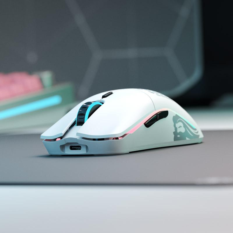 glorious pc gaming race model o wireless gaming mouse bianco opaco