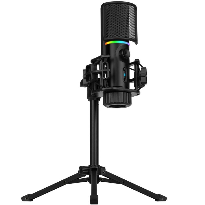 Streamplify MIC RGB Microfono, USB-A, Nero - incl. Treppiede