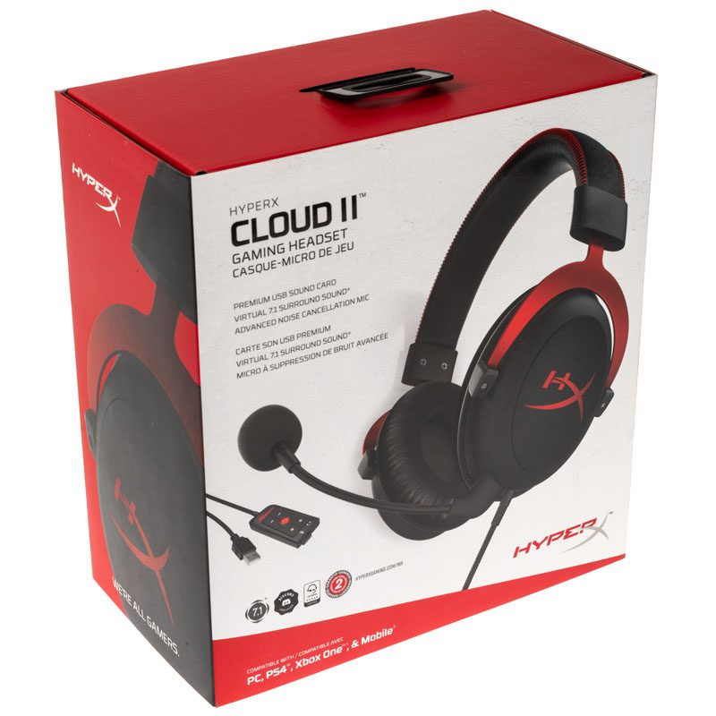 hp hyperx cloud ii stereo 71 gaming headset nero rosso